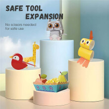 3D Handmade Origami Book Cartoon Animal/Fruits Origami Paper Kids DIY ToyMontessori Educational Toy for Children
