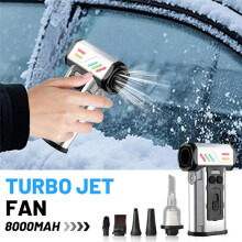 300000RPM Turbofan High Power Jet Fan Brushless Motor Variable Speed Dust Blower Cleaning Tool Grey