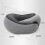 (Pink) Rollable U-Shaped Neck Pillow Skin-Friendly Neck Support Pillow for Adults Use 5