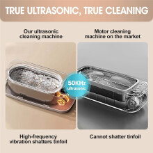 Ultrasoon Sieradenreiniger, 50 KHz 23oz Professionele Ultrasoon Reinigingsmachine met 4 Timerstanden voor Brillen en Ringen (EU)