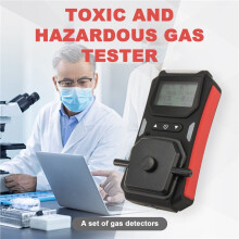 Detector de Gás 4 em 1, Testador de Gases Tóxicos e Perigosos, Detector e Alarme de Gás Combustível Portátil