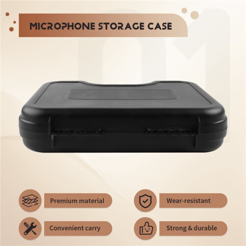 Microphone Storage Case Large Capacity Handheld Protective Box for Condenser Mic Recording Studio Equipment & Accessorie 1