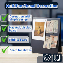 12 X 10 Inch Magnetic Bulletin Board Dry Erase Memo Board for Tabletop Desktop Home Office Decors(1 Pcs)