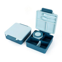 Lonchera Bento para Niños con Cubiertos, Recipientes Herméticos para Comida, Termo Aislante para Comida Caliente, B