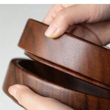 Walnut Plate Solid Wood Round Dessert Plate Japanese Tableware Stackable Dessert Wooden Tray Tea Tray A