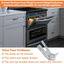 2Pack 316112005 Anti-Tip Bracket Kit for Stove Range Oven,Replace 316107200,316112003,316112004,316541700