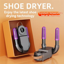New Grey TouchScreen Shoe Dryer Fast Heating Sterilization Heater Socks Dryer Hot Air Deodorizing Dehumidifier(US)