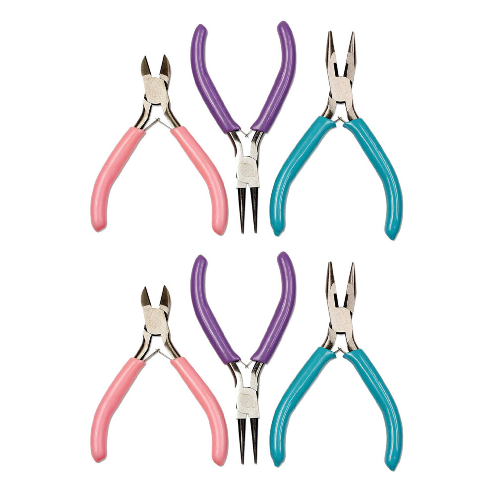 6Pcs Diy And Jewelry Tool Pliers Chain Nose Plier Cutter Plier Round Nose Plier For Beading Jewelry Making 6032896384241