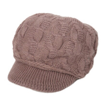 (Khaki) Simple Twisteds Cap for Women Cold-Proof Warm Windproof Hats for Outdoor Activities