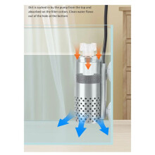 Filtro USB de Acero Inoxidable para Acuario, Extractor de Aceite Eléctrico con Cabezal Flotante Autocebante y Procesador de Película de Aceite.