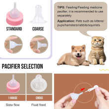 Puppy Kitten Nursing Bottle 4oz - Small Animal Feeding Kit with Nipples Hand Feeding Supplies for Puppies, Kittens