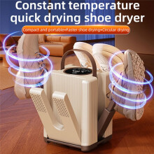 Electric Shoe Dryer with Six Foldable Arm Portable Boot Warmer with Timer Household Sock Heater for Shoes Boots UK Plug
