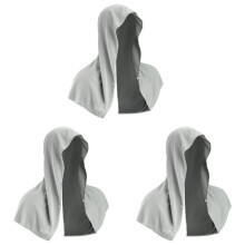 3X Kühlendes Kapuzenhandtuch, Kühlende Handtücher für Hals und Gesicht, für Sauna, Yoga, Camping, Workout, Grau