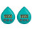 2X Silent Non-Ticking Battery Operated Shower Timer, Waterproof Digital Timer, Small Size Cute Timer Green 1