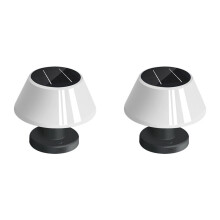 2X Outdoor Solar Table Lamp Waterproof Garden Indoor Desk Solar Read Lamp Dimmable Cordless Night Light