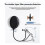 Double Layer Studio Microphone  Filter Flexible Wind Screen Mask with Mic Windproof Cotton 2