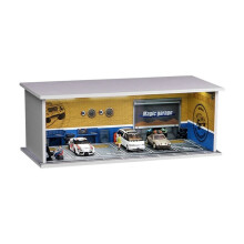 1/64 Diorama Garage Modello Illuminazione LED Città Auto Showroom Scena per Miniature Veicoli Modello di Esposizione Assemblato Parco