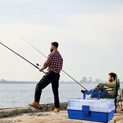 Fishing Storage Box Hook Tackle Tool Container with Handle Waterproof Equipment Box 2
