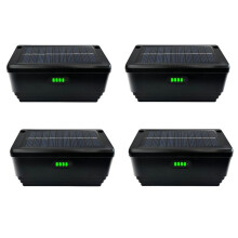 4pack Solar Fence Lights Outdoor,Fence Color Solar Lights for Wall Backyard Step Railing Patio Pool
