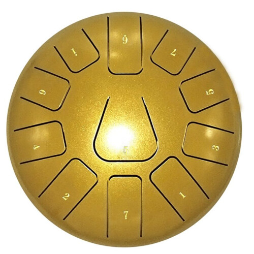 Tambor de Língua de Aço de 8 Polegadas, Pandeiro de 11 Notas com Baquetas e Palhetas para Meditações Instrumento de Pandeiro J