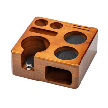 Tamping Station Organizer Coffee Tamper Holder with Cleaning Brush for 58mm Portafilter Coffee Tools Organizer