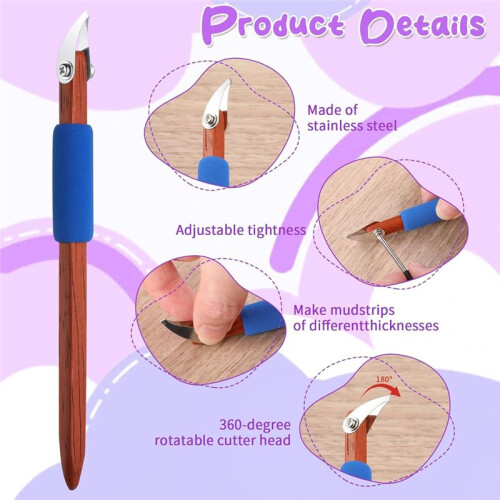 Pottery Handle Making Tool Sculpture Carving Scraper Tool Pottery Modelling Shape for Cup Mug Utensil Vase Clay Cutters A 1