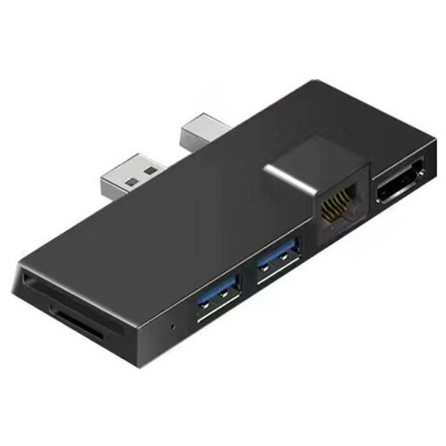 For  Surface Pro 4/5/6 Docking Station -Compatible PC Screen Projection 100M Ethernet Port USB3.0 Adapter,A