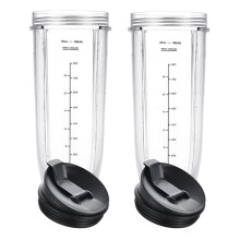 Blender Cups Replacement for 32OZ Cup with Seal Lids Compatible with Auto IQ Series Blenders BL480