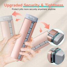 7-Day Pill Organizer Premium Aluminum Alloy Portable Medication Storage Holder Travel Daily Tablets Vitamins Box