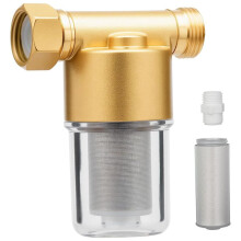40 Brass Sediment Filter,Sediment Water Filter for Washing Machine,Shower,Gardens,Well Water Traps Sand Particles