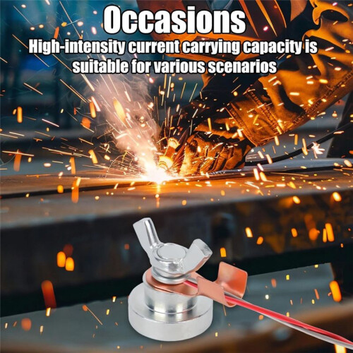 2pcs Welding Magnetic Grounding Clamp, Efficient Welding Support Clamp Tool Attachment Suction Weld Accessories 1