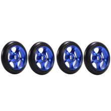 4Pcs 100mm Scooter Replacement Wheels with Bearings Aluminum Wear-Resistant PU Scooter Parts Scooter Accessories,