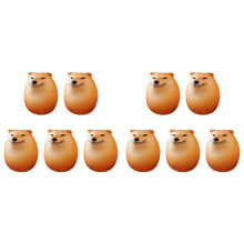 10x Egg Dog Shiba Inu Realistic Egg Shape Desk Decor Dog & Egg Union Decoration for Home Offices Fun Christmas Gifts