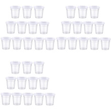 36 Pack No Spill White Lid Paint Cups Spill Proof Paint Cups Reusable Paint Cups with Lids for Kids, School, Classroom