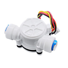 1/4" PE Water Meter Flow Sensor Counter 0.5-6L/Min High-Precision Indicator Dispenser Flowmeter for Water Dispenser