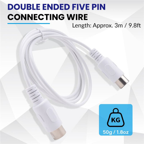5 pines MIDI DIN PLUG Cable de extension macho a macho  / 9.8 pies 1