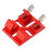 2X Multi-Function Finderscope Dovetail with Locking Screw Guide Scope Adapter Bracket for Astronomical Telescope,Red 2