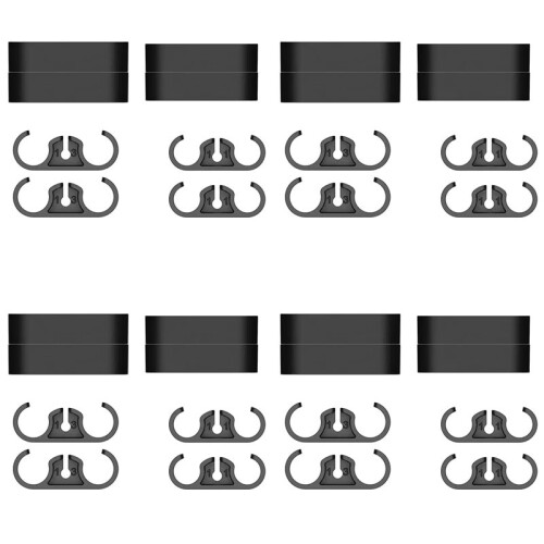 4X Universal Computer Water Cooler Tube Pipe COMB Arrange Fixed Buckle Clip PC DIY Accessory  Clips Black