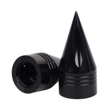 Front Axle Nut Covers Caps Black for Dyna Electra Road King Glide