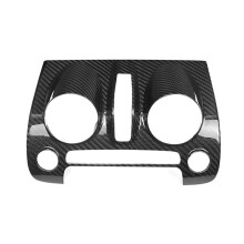 Carbon Fiber Car Center Console Dashboard Air Conditioning CD Button Panel Cover Trim for Camaro 2010-2015