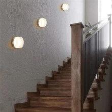 2 LED Wall Lamps Living Room Modern LED Wall Lamp Nordic Luxury Night Light Concave - Gray