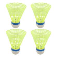 4Pcs Luminous Badminton Balls LED Foamed Plastic Sport Badminton Light- Shuttlecocks Badminton Set Red