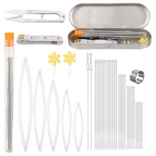 74 Pcs Beading Needles Set for Jewelry Making, Including Various Sizes and Types of Beading Needles