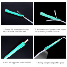 Hand Foiler for Stained Glass, Portable Copper Foil Tool Practical Stained Glass Making Kit Green