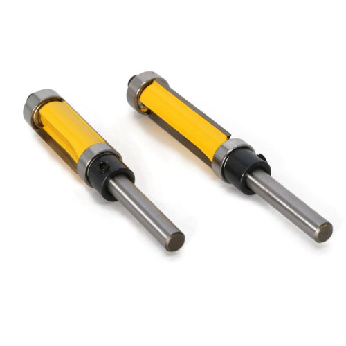 1/2 6mm Shank Flush Trim Router Bit with Double Bearing Router Bit Drill Tool for Wood Formwork Pattern B 2