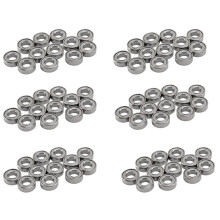 72 Piezas de Rodamiento de Acero 3X6X2Mm para WPL C14 C24 C34 C44 MN D90 MN-90 MN99S RC Repuestos de Coche Accesorios de Actualización