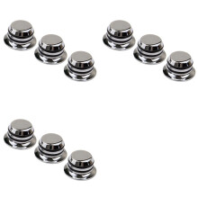 9Pcs Guitar Metal Top Hat Tone Tuning Knobs for Electric Guitar Jazz Bass Lp St Chrome