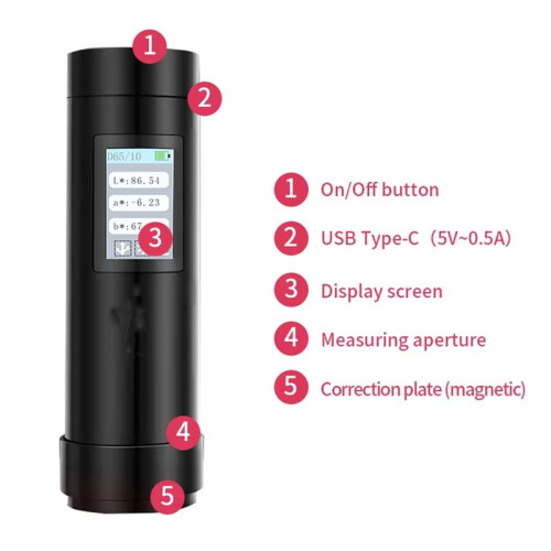 Color Reader Precise Colorimeter Equipment Handheld Spectrophotometer Portable Support Mobile APP CR4501 1