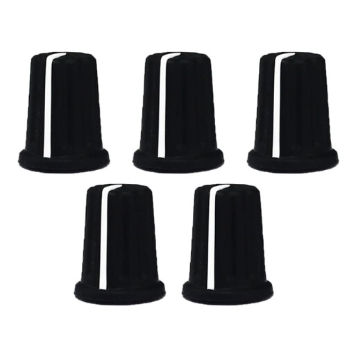 15X EQ Rotary Knob Replacement Equalizer Potentiometer Fader Knobs Push Rod Cap, Knob Cap-F 1