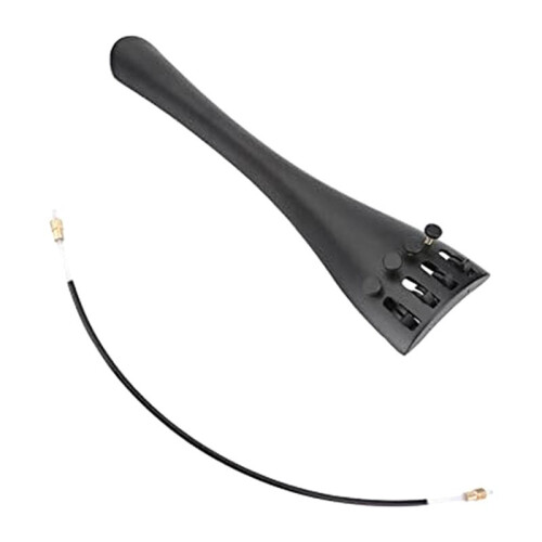 2 Set 3/4 and 4/4 Universal Cello Tailpiece with Tail Rope 2-Piece Aluminum Alloy Pull Plate Adjustable 1
